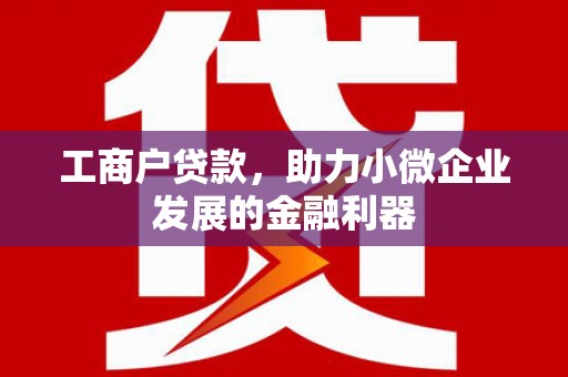 简阳工商户贷款，助力小微企业发展的金融利器