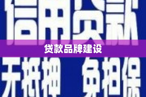 简阳贷款品牌建设