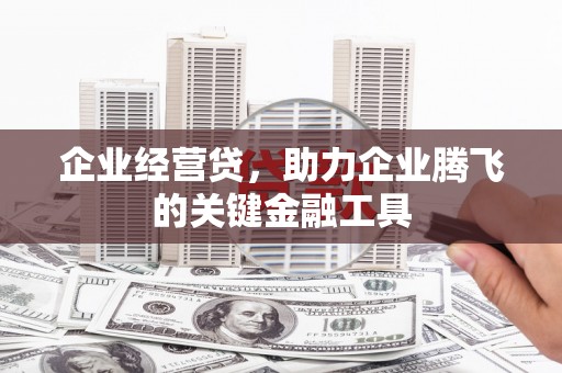 简阳企业经营贷，助力企业腾飞的关键金融工具